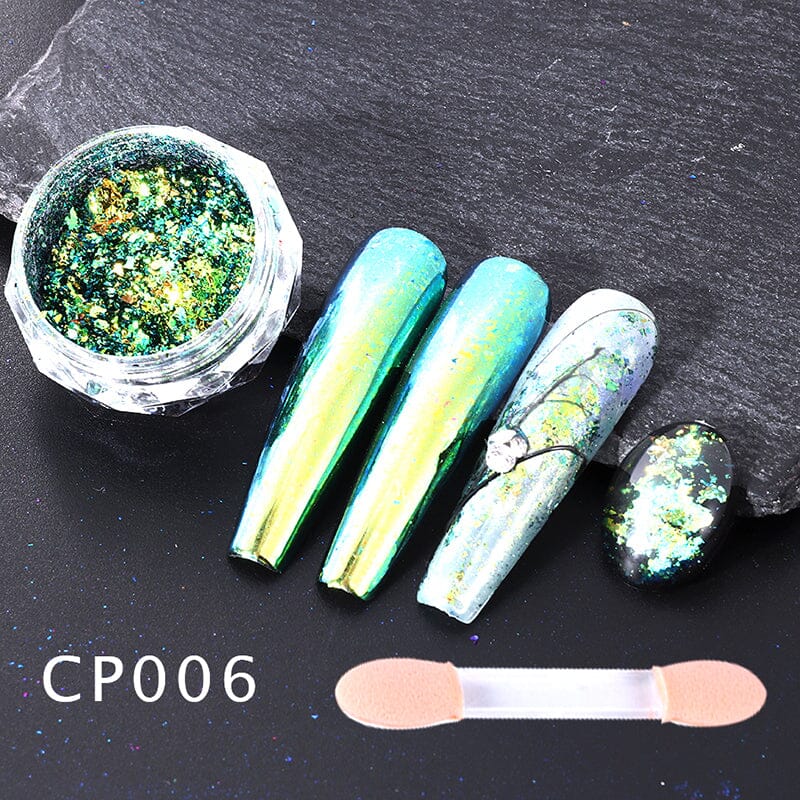 Aurora Chameleon Nail Art Flakes JarCP006