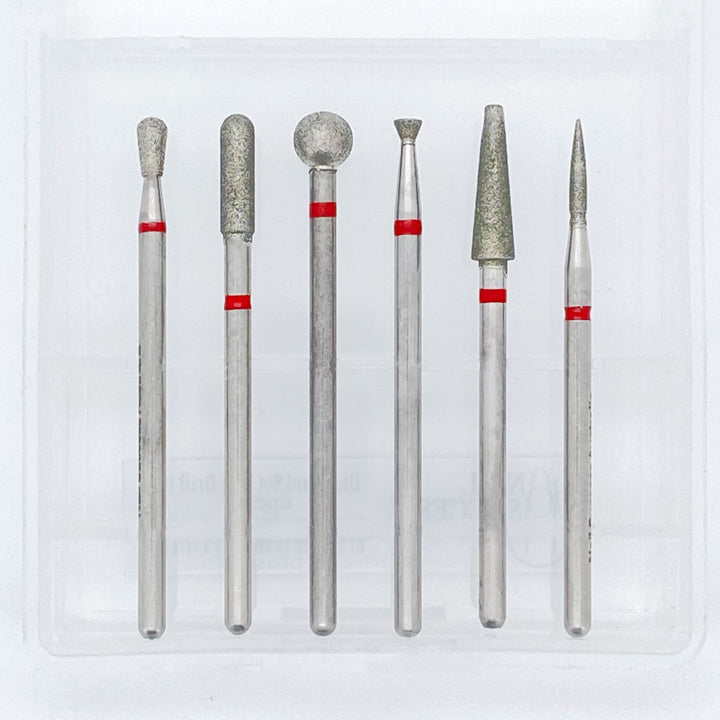 Diamond Set Nail Drill BitSet 6pcs - Fine
