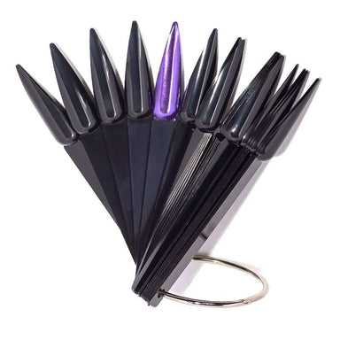 Display Key Ring - Stiletto Tips 50ct Black