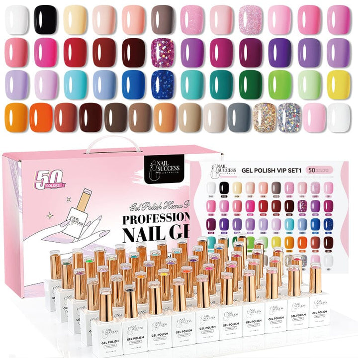 Gel Polish Colours Hema Free Nail Success 15ml CollectionPack 50 Colours - Kit 1