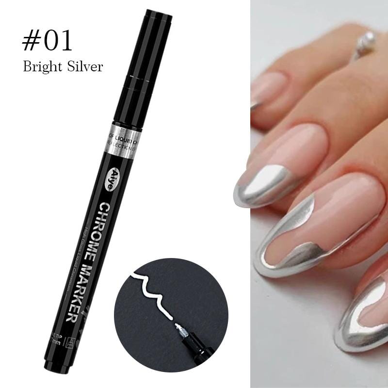 Metallic Nail Art Painting Pen01-Silver