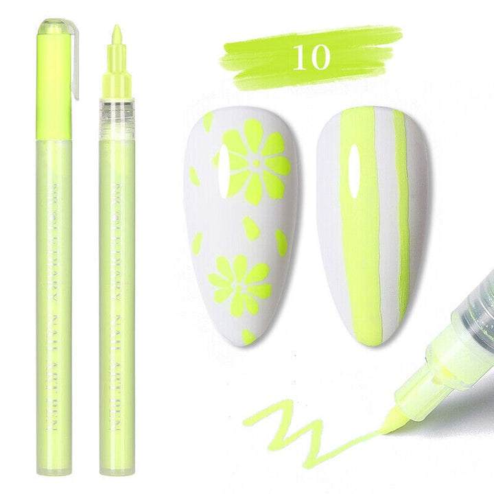 Nail Painting Pen NICOLE DIARY10 (Neon Yellow)