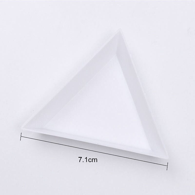 Plastic White Triangular Tray