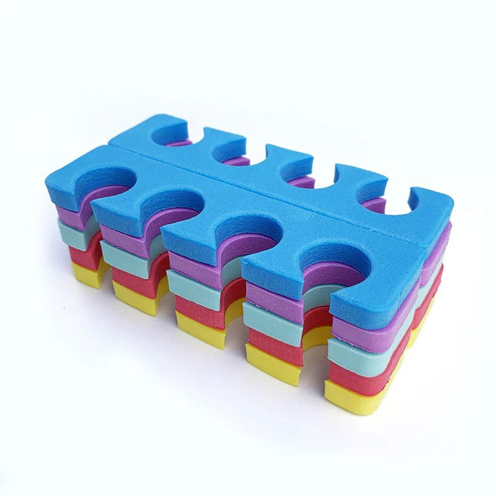 Assorted-colour foam toe separators — pedicure spacers for nail polish