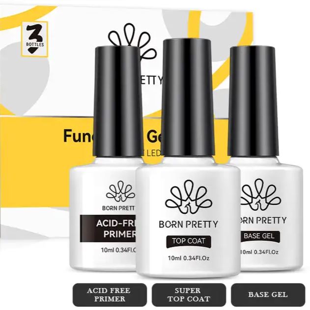 Trio Pack - Primer + Base Coat + Top Coat BORN PRETTY 10ml