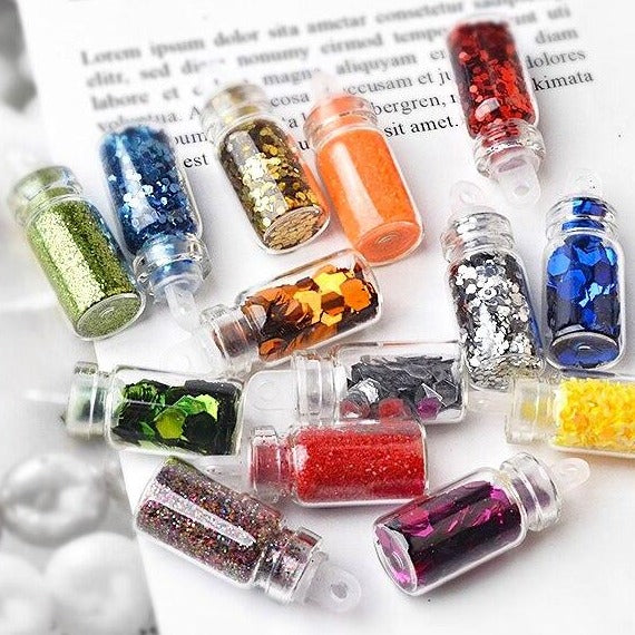 48 Nail Art Glitters, Flakes & Decorations Kit - NSI Australia