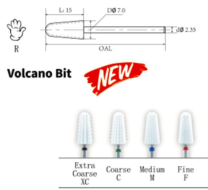 Ceramic Volcano Nail Drill Bit - NSI Australia