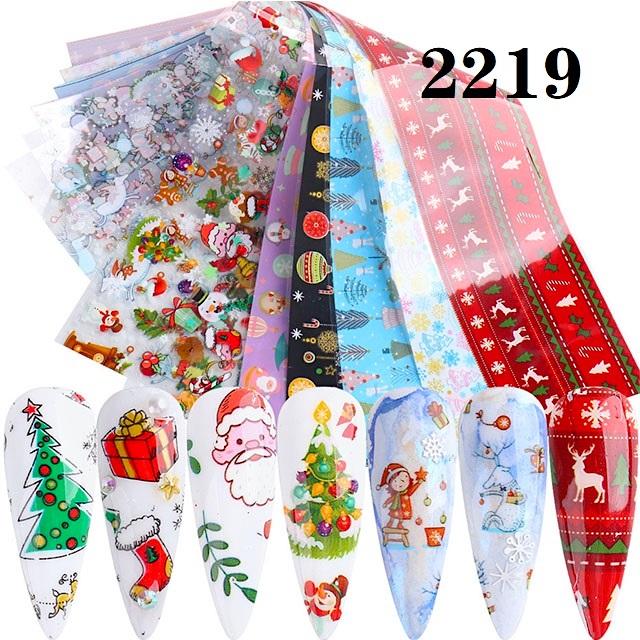 Christmas Cartoon Nail Art Foils 10pcs - NSI Australia