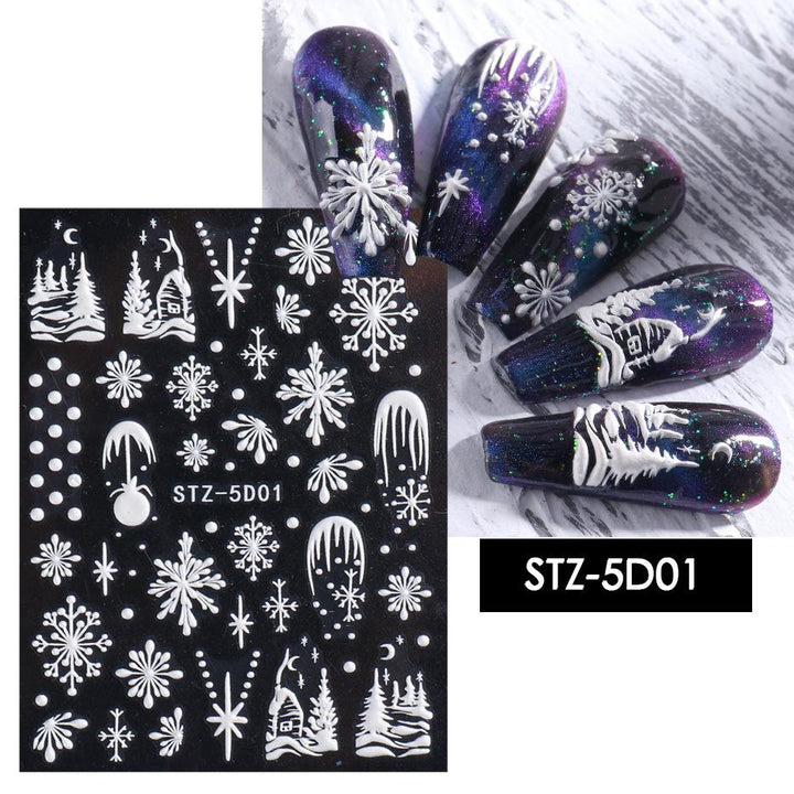 Christmas Snowflakes 5D Nail Art Stickers - NSI Australia
