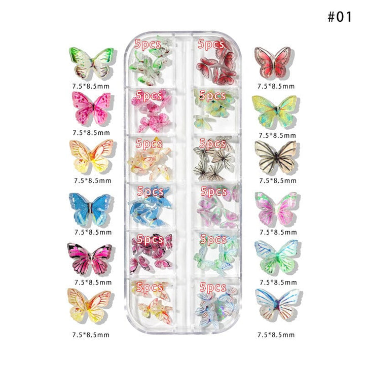 Colourful Butterfly Nail Decoration Tray - NSI Australia