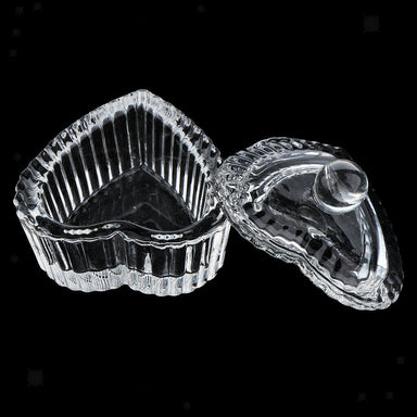 Crystal Glass Jar 10ml - Heart Shape - NSI Australia