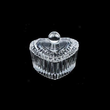 Crystal Glass Jar 10ml - Heart Shape - NSI Australia