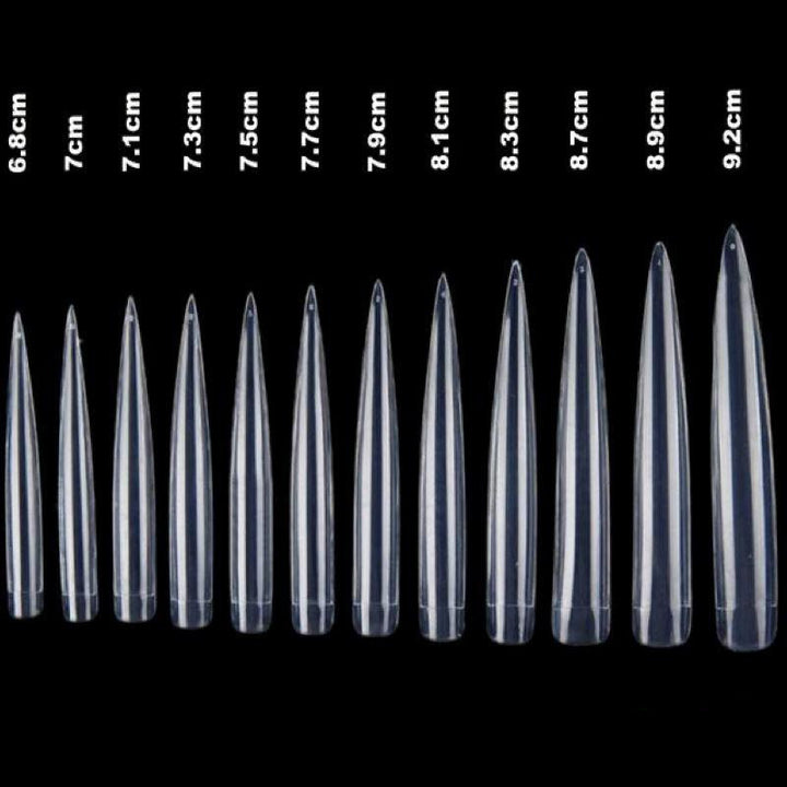 Extra Long Stiletto Nail Tips 10pcs - NSI Australia