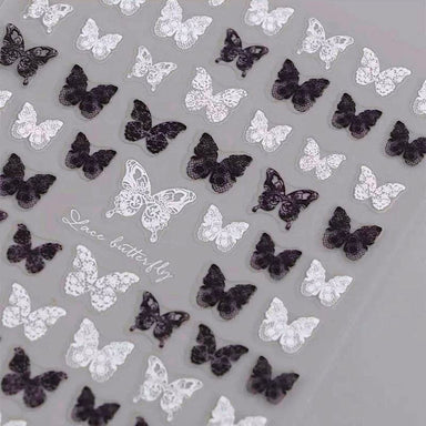 Nail Art Sticker - Lace Butterfly Design MG201111-4 - NSI Australia