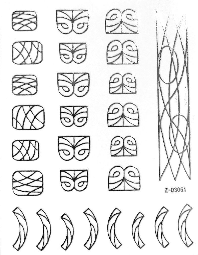 Nail Art Stickers LINES Collection - NSI Australia