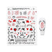 Nail Art Stickers - Red Black Valentine Angel - NSI Australia