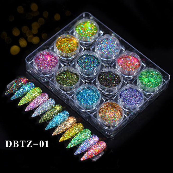 Nail Flakes Kit 12pcs - NSI Australia