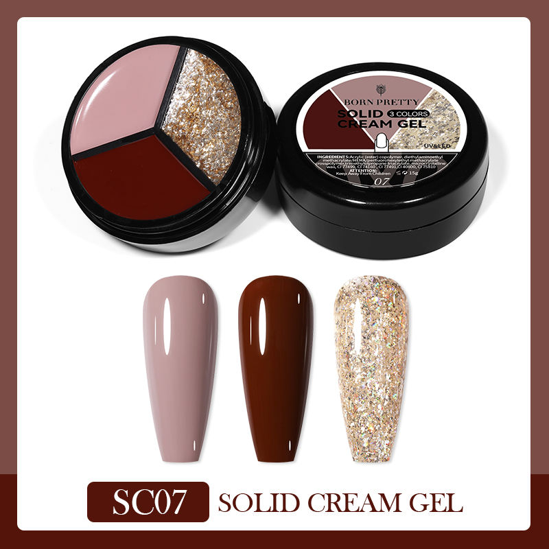 Solid Cream Gel Polish 3 Colours in 1 BORN PRETTY - NSI Australia