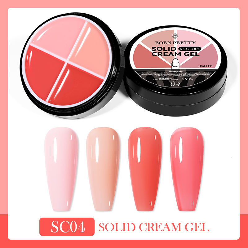 Solid Cream Gel Polish 4 Colours in 1 BORN PRETTY - NSI Australia