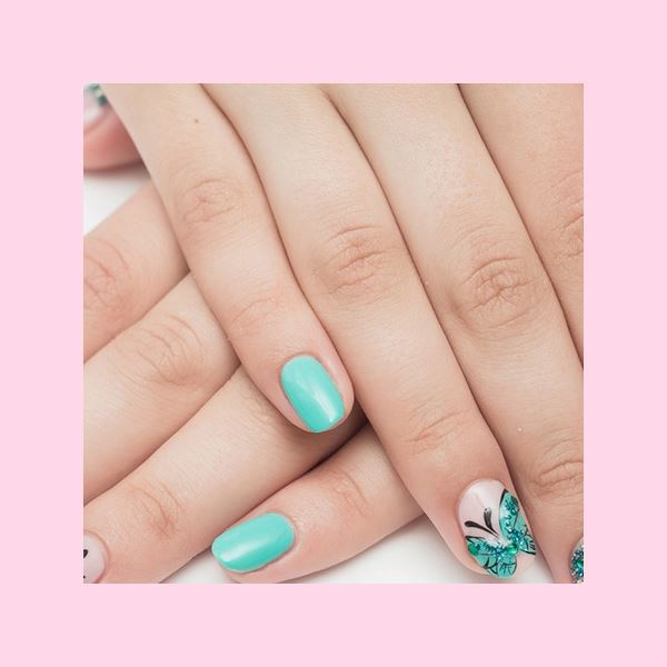 EASY NAIL ART IDEAS ~ FOILS WITH ADHESIVE GLUE