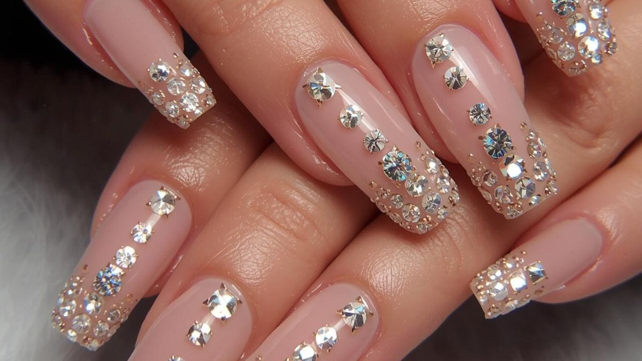 How to attach rhinestones to nails