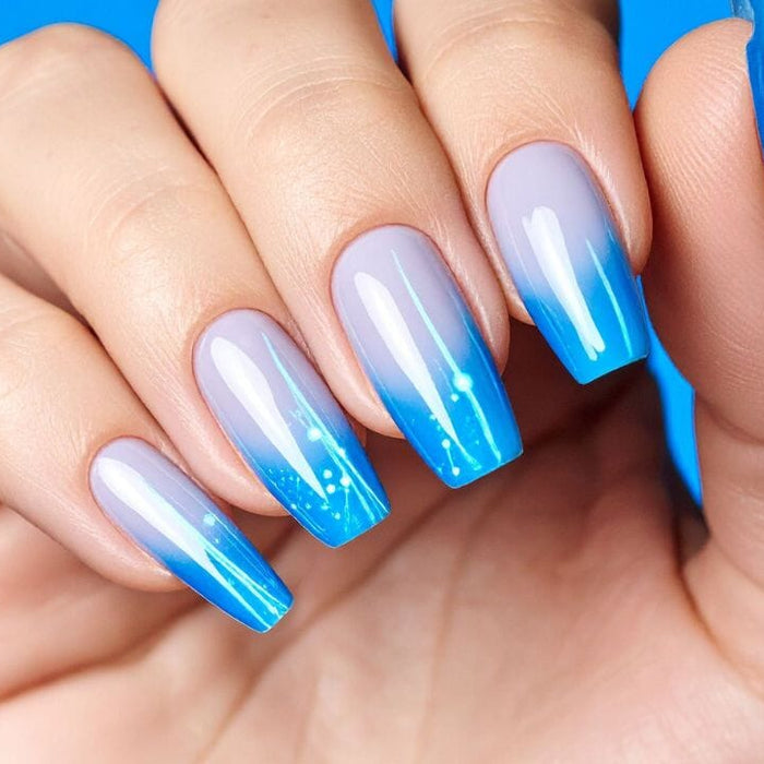 Blue nail polish colours