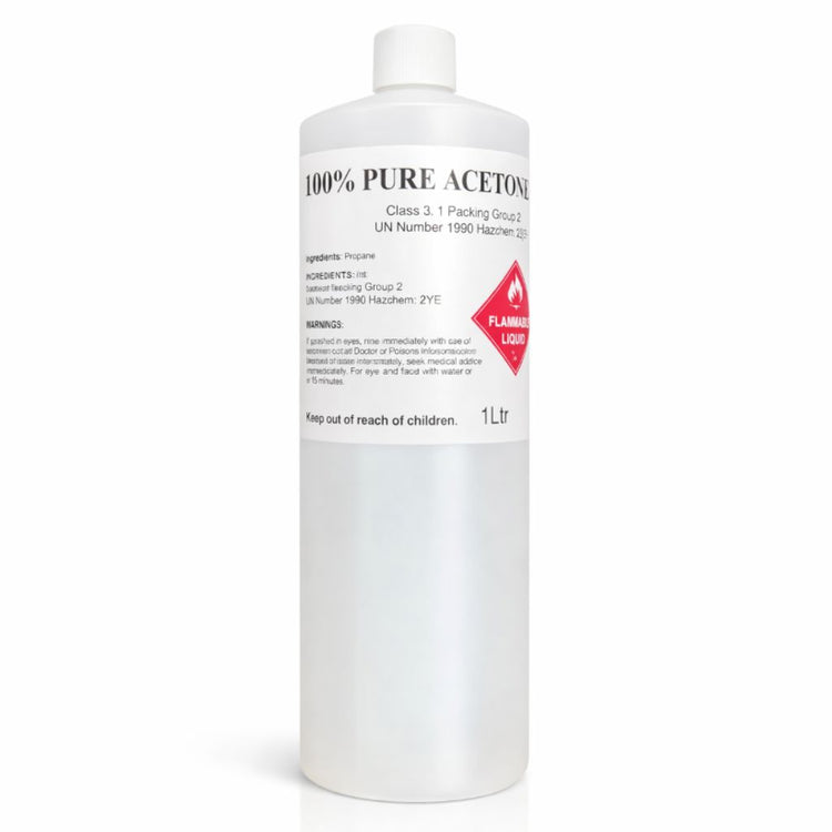 NSI Australia 100% Pure Acetone 1L – professional nail soak-off solvent for gel polish, acrylic and nail enhancement removal