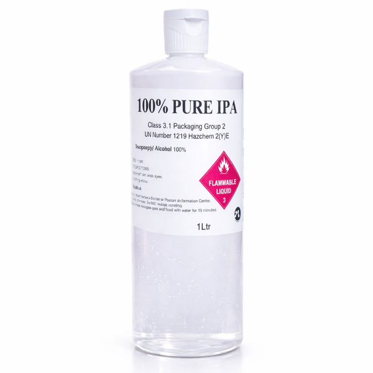 100% pure IPA isopropyl alcohol 1 litre bottle for nail prep and cleansing