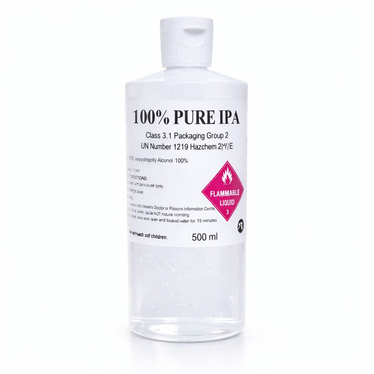 100% pure IPA isopropyl alcohol 500ml bottle for nail prep and cleansing