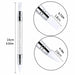 14cm white double-ended silicone nail art pen with 1.8cm angled tip and 2cm pointed tip