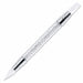 White double-ended silicone nail art pen with pointed and angled tips and a crystal-filled handle