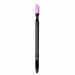 2-way stone cuticle remover and nail pusher tool with pink angled ceramic tip and black handle for manicure nail prep
