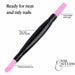 Nail Success Australia dual-ended pink stone cuticle remover with easy-grip black handle and pointed precision tip for neat tidy nails