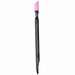 2-way stone cuticle remover and nail pusher tool with pink ceramic tip and black handle for manicure nail care