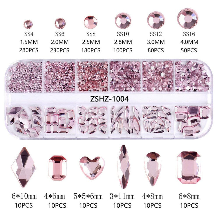3 d nail art rhinestones mixed shapes nail art NSI Australia zshz 1004