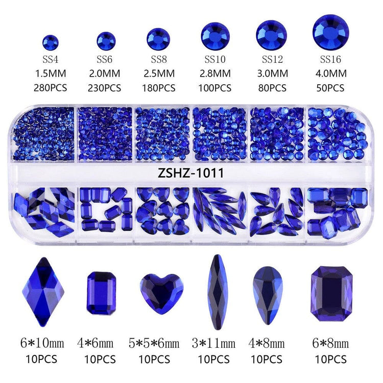 3 d nail art rhinestones mixed shapes nail art NSI Australia zshz 1011