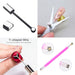 Cat eye magnet tools pack with rectangular magnet, Y-shaped wire, flower magnet pen and nail display stand for magnetic gel nail art