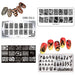Nail art stamping plates set with flame, animal print and geometric patterns for creating detailed manicure designs