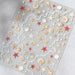 5D shell and starfish nail art stickers with gold seashell and coral beach designs, NSI Australia