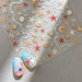 5D shell and starfish nail art stickers with pastel beach manicure examples, NSI Australia