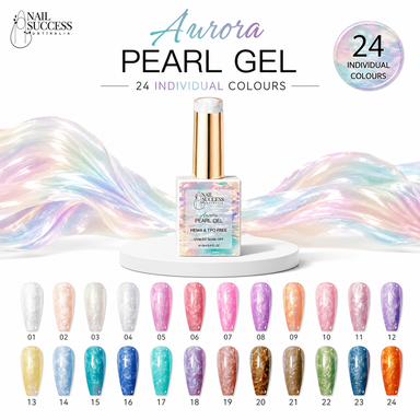 Nail Success Aurora Pearl Gel Collection - 24 individual colours, HEMA & TPO free