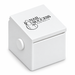 Compact white nail form dispenser with a black Nail Success Australia logo on the sloping lid, a front dispensing slot and round side knob.
