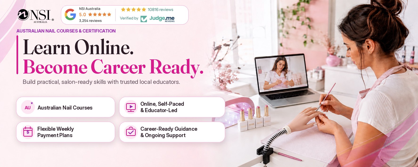Australian Nail Courses & Certification collection banner