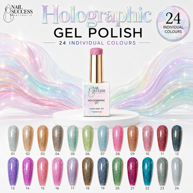 Nail Success Holographic Gel Polish Collection - 24 individual colours