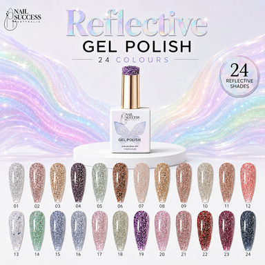 Nail Success Reflective Gel Polish Collection - 24 reflective shades