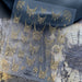 Spider web gold nail art sticker for French, sheet of webs on a cobweb-print backdrop