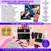 Acrylic and gel complete nail certificate course with online training, full professional starter kit, soft gel tips, BIAB, Gel X, acrylic products, UV LED lamp and nail art tools included