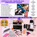 Acrylic and gel complete nail certificate course with online training, full professional nail kit, UV LED lamp, e-file, gel polish, acrylic products and nail art tools included