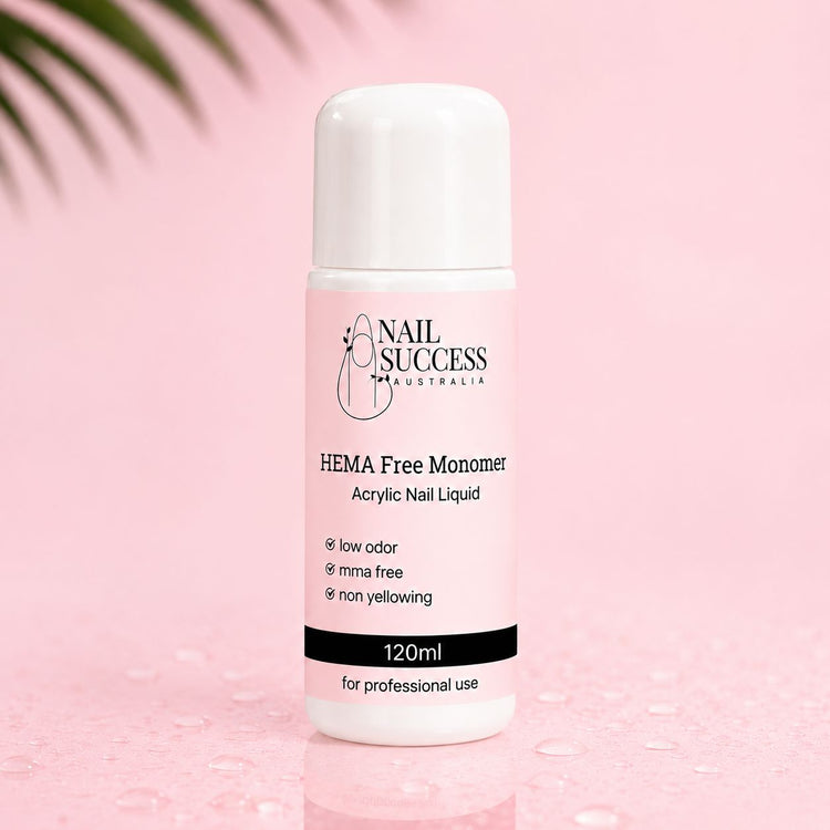Nail Success Australia HEMA free acrylic nail liquid monomer, 120ml low odor, MMA free and non-yellowing formula