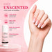 Plain unscented HEMA free acrylic nail liquid monomer benefits graphic, 120ml low odor, MMA free and non-yellowing formula